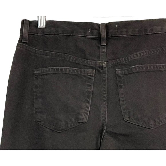 NWT Free People Maggie Mid-Rise Straight-Leg Jeans Black Wash Size 26 Distressed - Picture 12 of 16